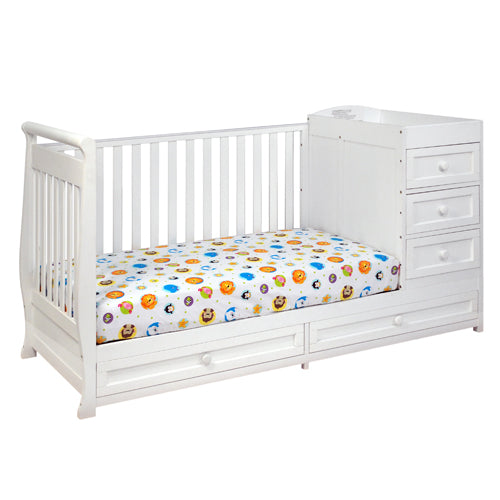 AFG Daphne 3 in 1 Crib and Changer Combo White