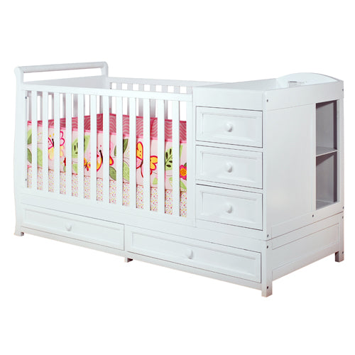 AFG Daphne 3 in 1 Crib and Changer Combo White