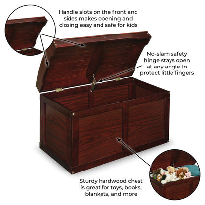 Hardwood Barrel Top Toy Chest - Cherry