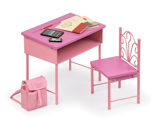 Back-to-School Doll Desk and Chair with Accessories
