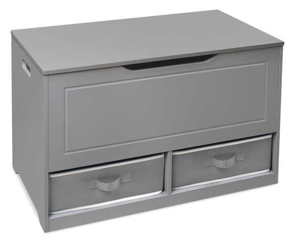 Up and Down Toy and Storage Box and Bench with Two Baskets - Gray