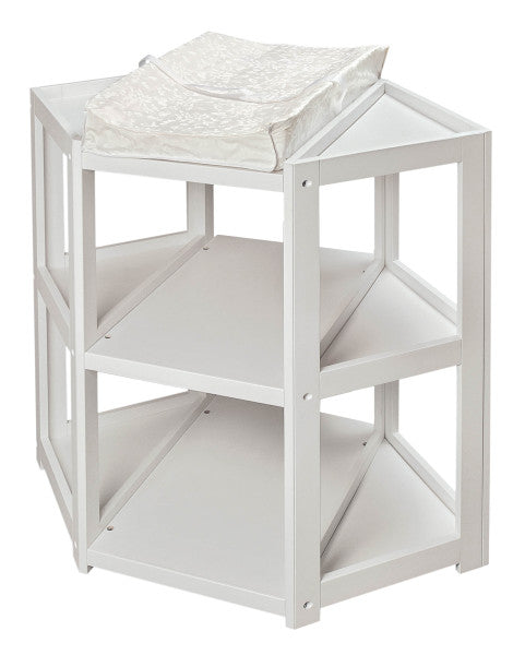 Diaper Corner Baby Changing Table - White