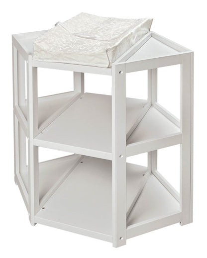 Diaper Corner Baby Changing Table - White