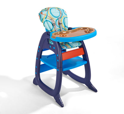 Envee II Baby High Chair with Playtable Conversion - Blue/Orange