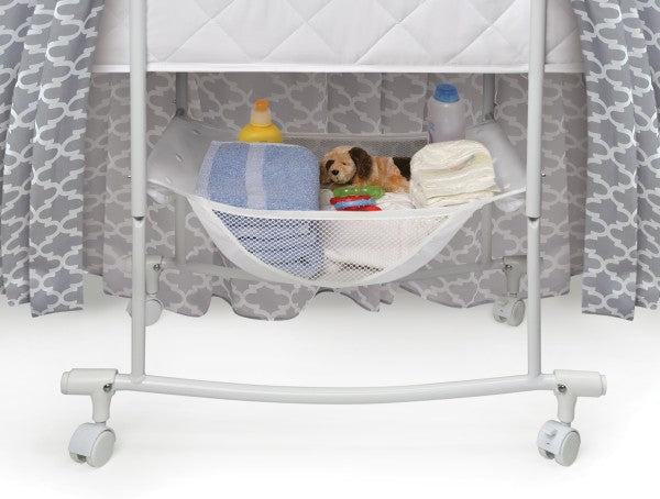 Wishes Oval Bassinet - Full Length Skirt - Gray/Lantern