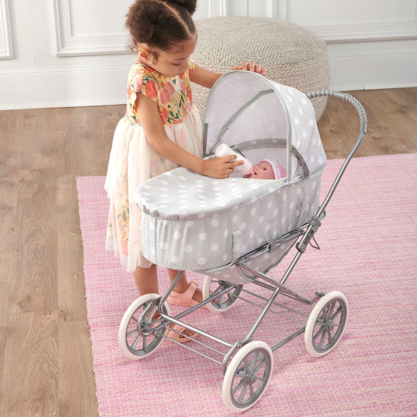 Just Like Mommy 3-in-1 Doll Pram/Carrier/Stroller - Gray/Polka Dots