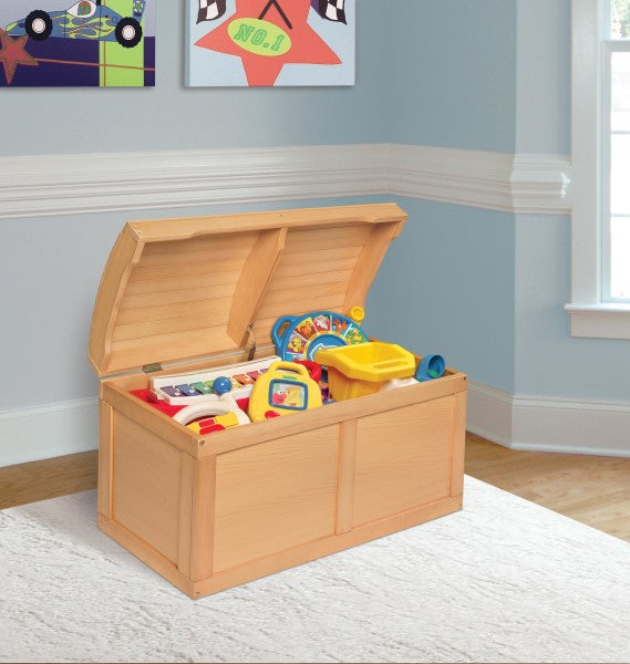 Hardwood Barrel Top Toy Chest - Natural