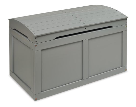 Hardwood Barrel Top Toy Chest - Gray