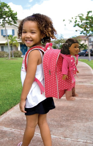 Doll Travel Backpack - Pink/Star