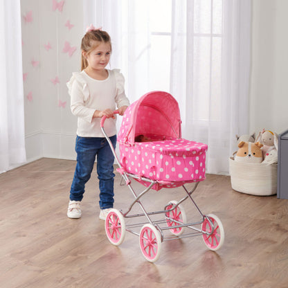Just Like Mommy 3-in-1 Doll Pram/Carrier/Stroller - Pink/Polka Dots