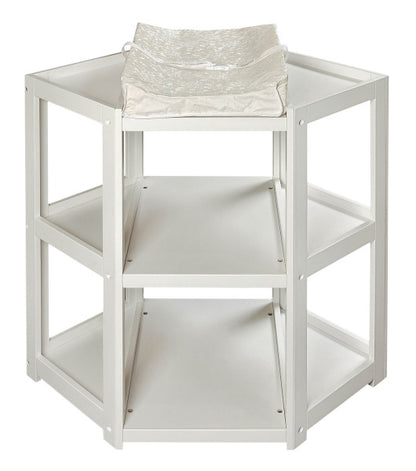 Diaper Corner Baby Changing Table - White