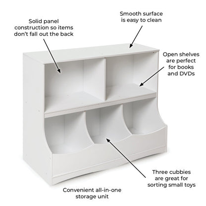 Multi-Bin Storage Cubby - White