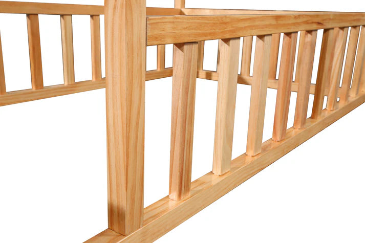 Montessori House Bedframe with Rails