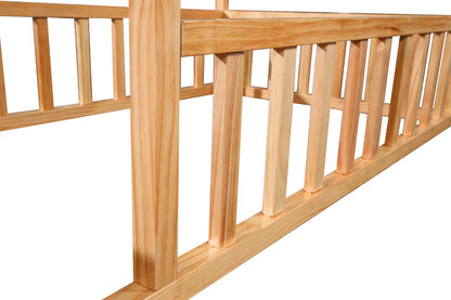 Montessori House Bedframe with Rails