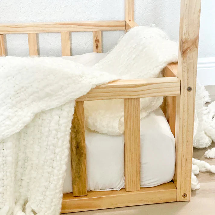 Montessori House Bedframe with Rails