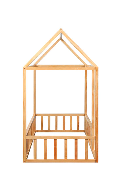 Montessori House Bedframe with Rails