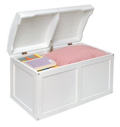 Hardwood Barrel Top Toy Chest - White