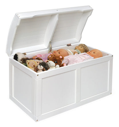 Hardwood Barrel Top Toy Chest - White