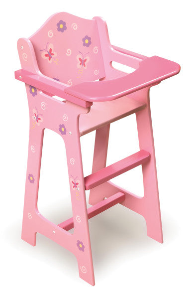 Blossoms and Butterflies Doll High Chair - Pink