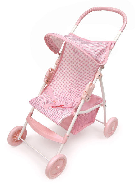 Folding Doll Umbrella Stroller - Pink/Gingham