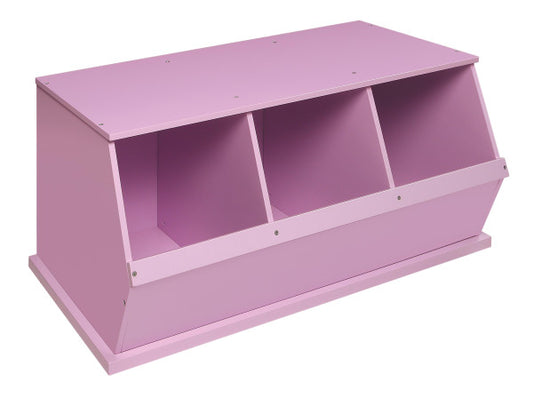 Three Bin Stackable Storage Cubby - Lilac