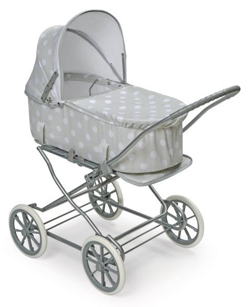 Just Like Mommy 3-in-1 Doll Pram/Carrier/Stroller - Gray/Polka Dots