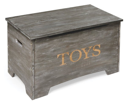 Solid Wood Rustic Toy Box - Vintage Gray