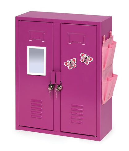 School Style Double Doll Locker - Purple