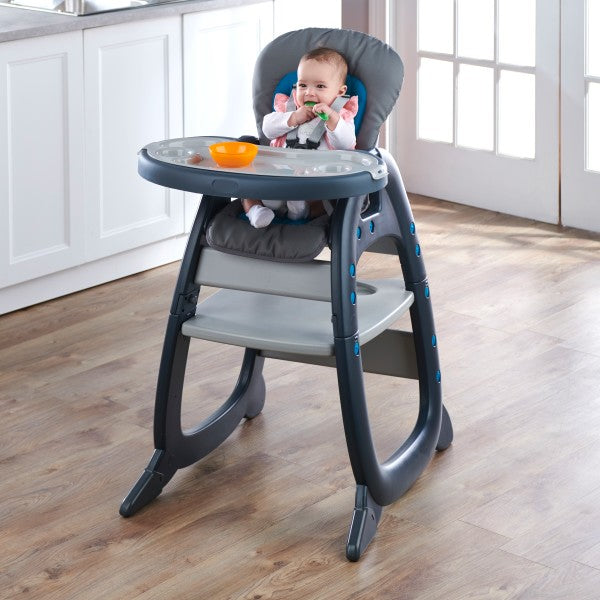 Envee II Baby High Chair with Playtable Conversion - Charcoal/Teal