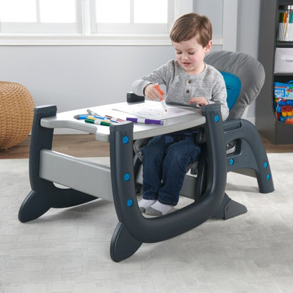 Envee II Baby High Chair with Playtable Conversion - Charcoal/Teal