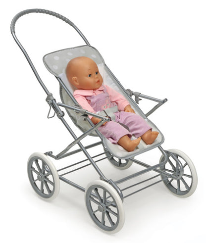 Just Like Mommy 3-in-1 Doll Pram/Carrier/Stroller - Gray/Polka Dots