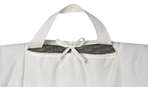 Wicker-Look Woven Baby Moses Changing Basket - Gray/White