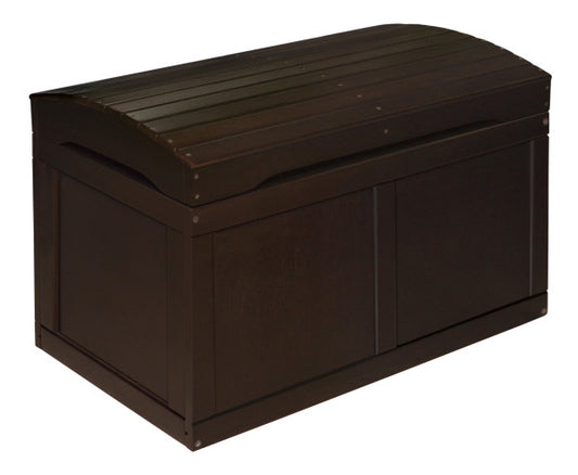 Hardwood Barrel Top Toy Chest - Espresso