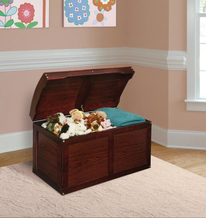 Hardwood Barrel Top Toy Chest - Cherry