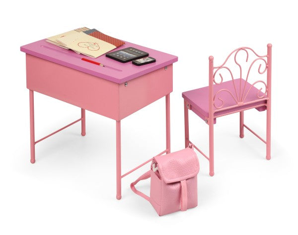 Back-to-School Doll Desk and Chair with Accessories