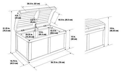 Hardwood Barrel Top Toy Chest - Natural