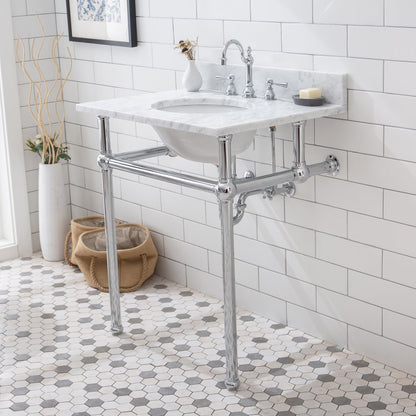 Embassy 30 Inch Wide Single Wash Stand, P-Trap, Counter Top with Basin and Faucet included