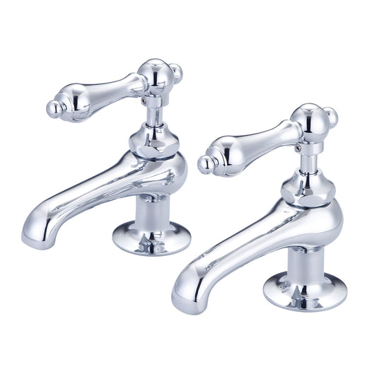 Vintage Classic Basin Cocks Lavatory Faucets With Metal Lever Handles Without Labels