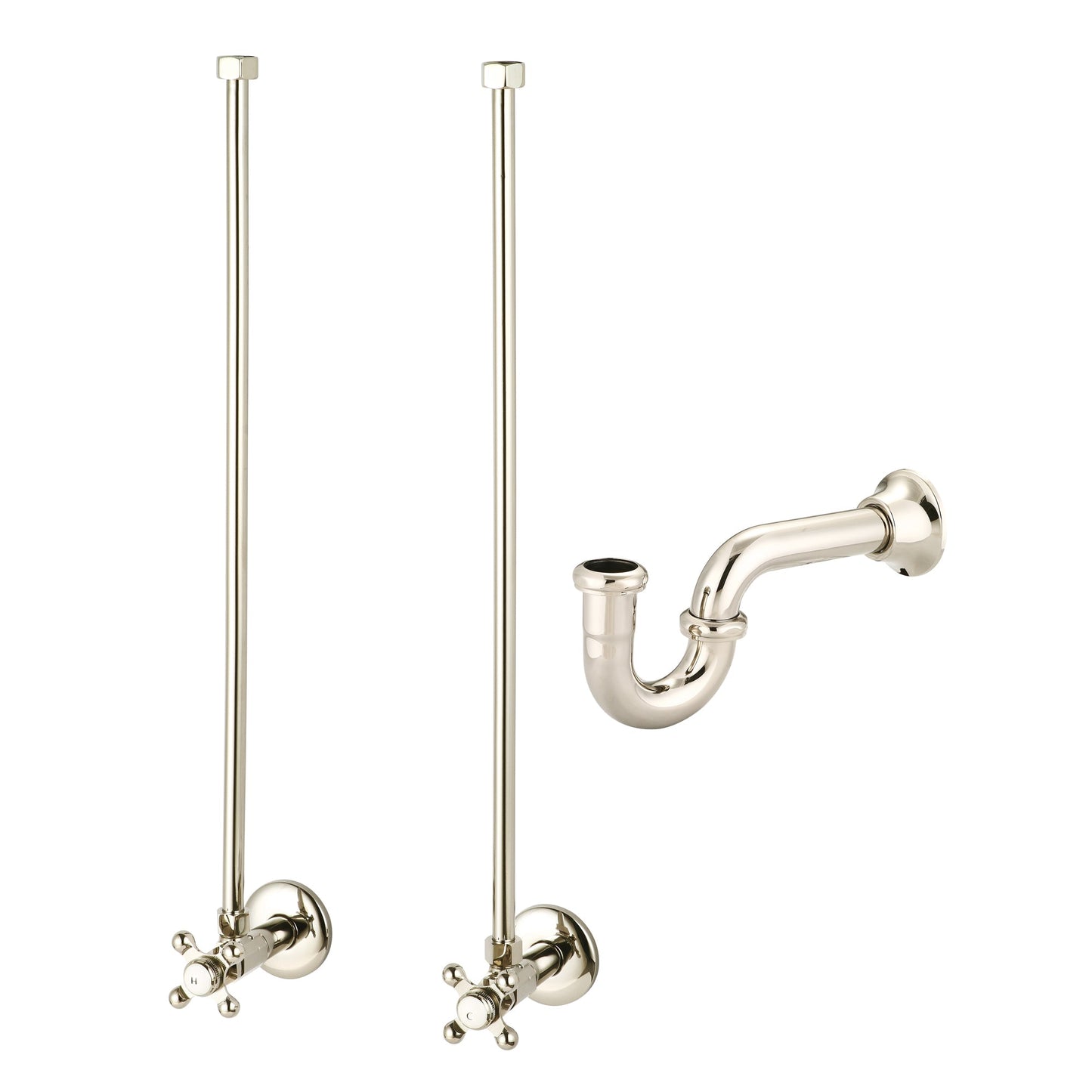 Empire 30 Inch Wide Single Wash Stand, P-Trap, Counter Top with Basin, and Faucet included in Polished Nickel (PVD) Finish